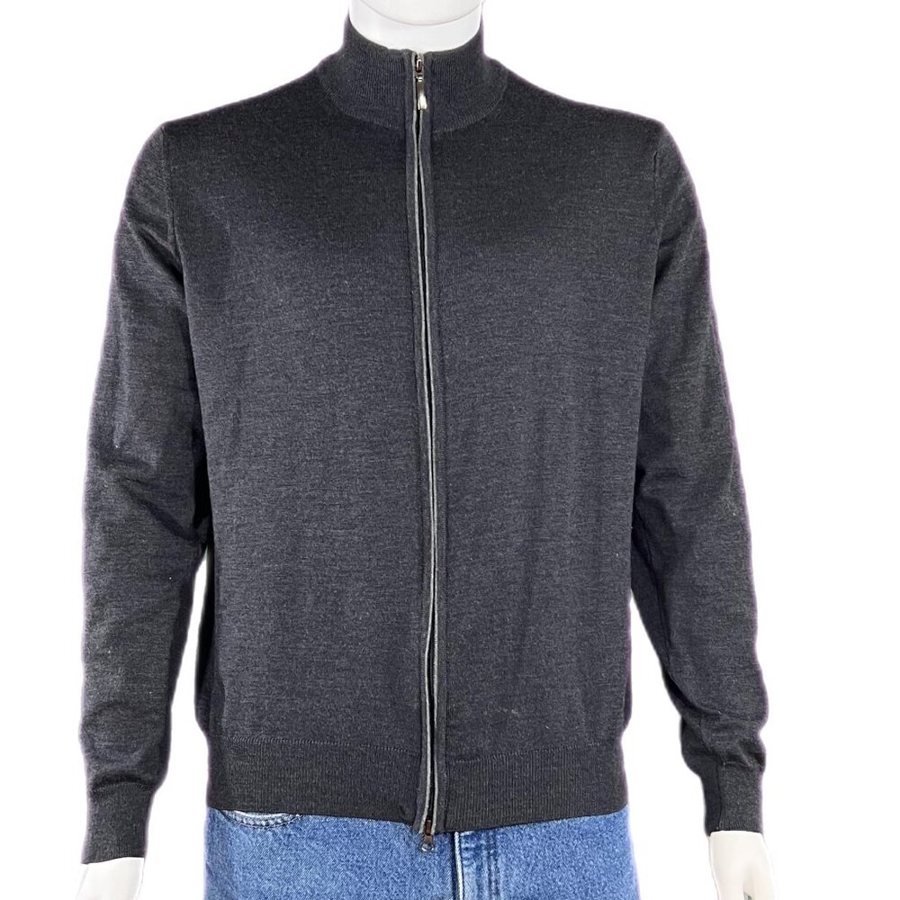 PRE-OWNED - Toscano Full-Zip Mock Neck Sweater